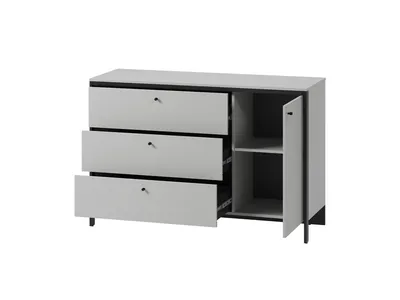 Komoda 1-drzwiowa GRIS GS-04 - szary/czarny