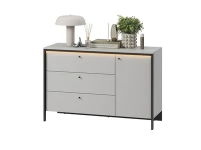 Komoda 1-drzwiowa GRIS GS-04 - szary/czarny