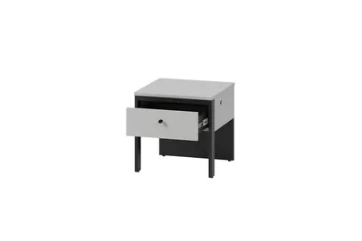 Szafka nocna z szufladą GRIS GS-05 - szary/czarny