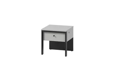 Szafka nocna z szufladą GRIS GS-05 - szary/czarny