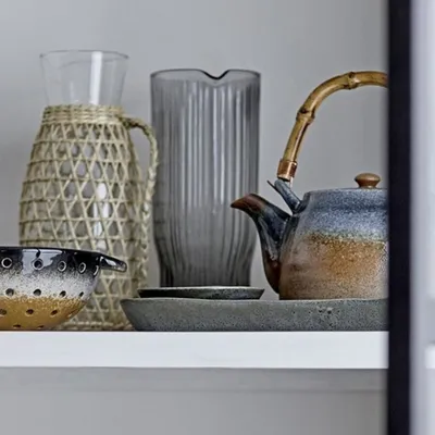 Karafka szklana ze żłobieniami 9x23 - szary