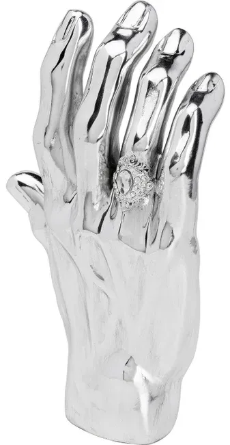 Figurka dekoracyjna MANO DIAMOND RING - srebrny