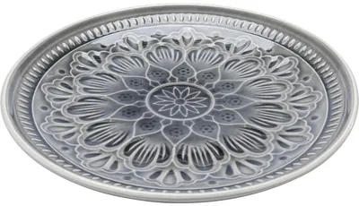 Talerz deserowy SICILIA MANDALA - szary