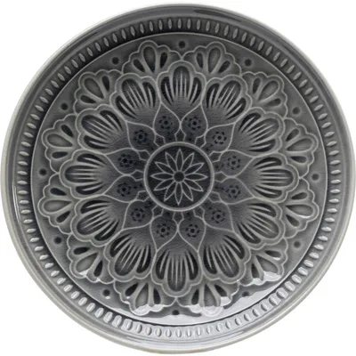 Talerz deserowy SICILIA MANDALA - szary
