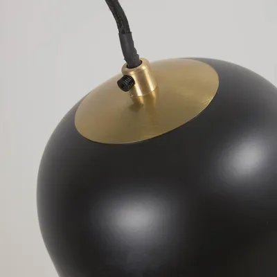Lampa wisząca metalowa EULOGIA - czarny