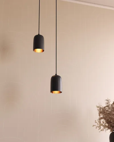 Lampa wisząca metalowa EULOGIA - czarny