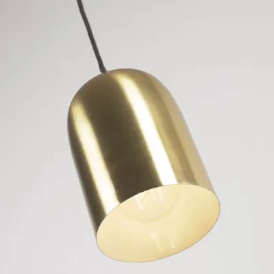 Lampa wisząca metalowa złota Ø15x28 cm
