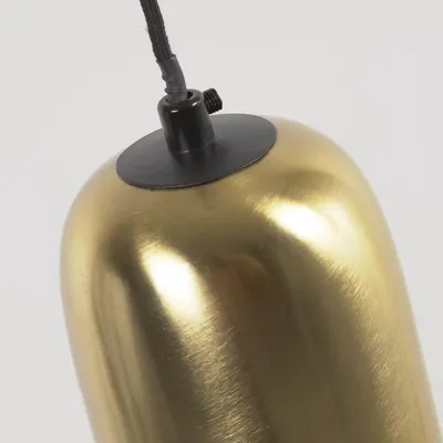 Lampa wisząca metalowa złota Ø15x28 cm