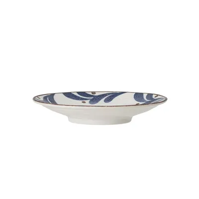 Naczynie do przekąsek z porcelany 175 ml - wzór niebiesko-brązowy