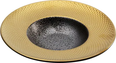 Talerz głęboki DIVA 22 cm - złoty/czarny