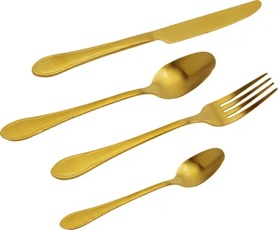 Zestaw 16 sztućców CUCINA - złoty mat