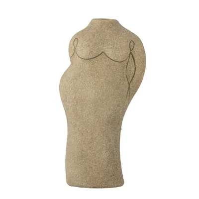 Wazon dekoracyjny LULU 19 cm - jasny brązowy