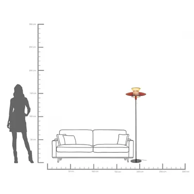 Lampa podłogowa RIVA 160 - brązowy/czarny