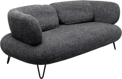 Sofa 2-osobowa PEPPO - czarny melanż
