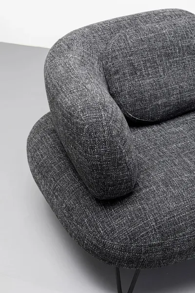 Sofa 2-osobowa PEPPO - czarny melanż