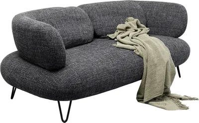 Sofa 2-osobowa PEPPO - czarny melanż