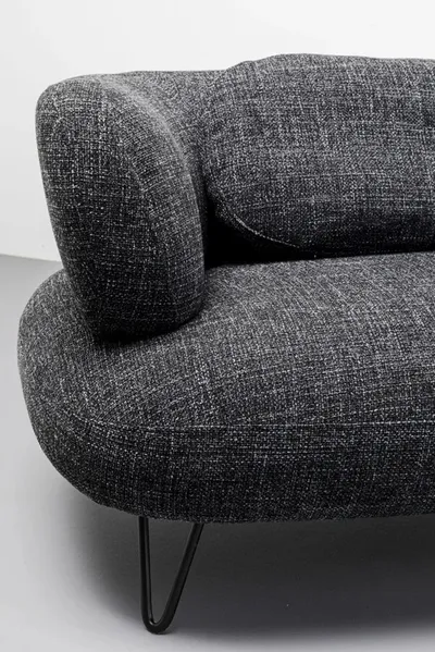 Sofa 2-osobowa PEPPO - czarny melanż