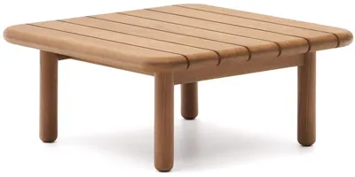 Stolik kawowy ogrodowy z litego drewna tekowego kwadratowy 70x30 cm