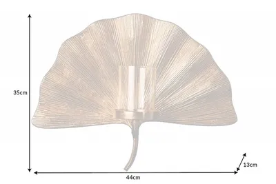 Świecznik ścienny GINGKO - złoty