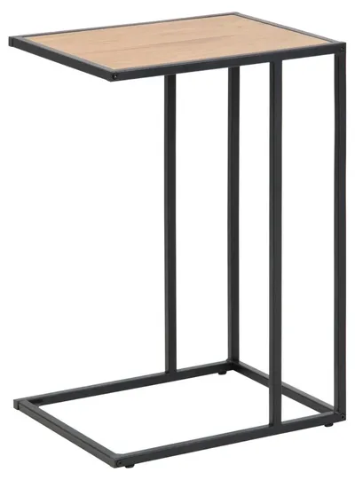 Stolik boczny SEAFORD 43x35 - dziki dąb/czarny