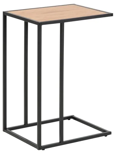 Stolik boczny SEAFORD 43x35 - dziki dąb/czarny