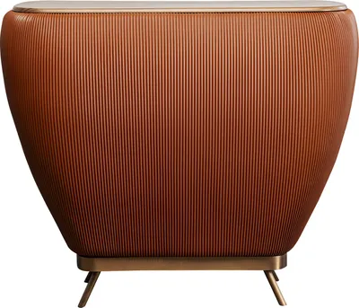 Barek nowoczesny brązowy z blatem roboczym 127x108 cm