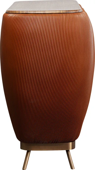 Barek nowoczesny brązowy z blatem roboczym 127x108 cm