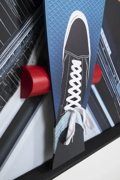 Obraz 3D SKYLINE SKATER 149x149