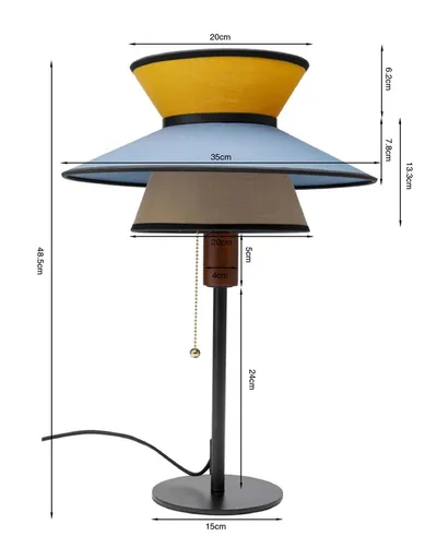 Lampa stołowa RIVA 49 - multikolor