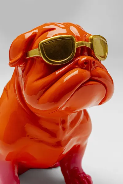 Figurka dekoracyjna FASHION DOG 17 - pomarańczowy/różowy