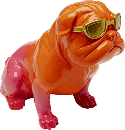 Figurka dekoracyjna FASHION DOG 17 - pomarańczowy/różowy