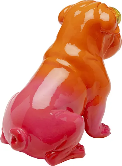 Figurka dekoracyjna FASHION DOG 17 - pomarańczowy/różowy