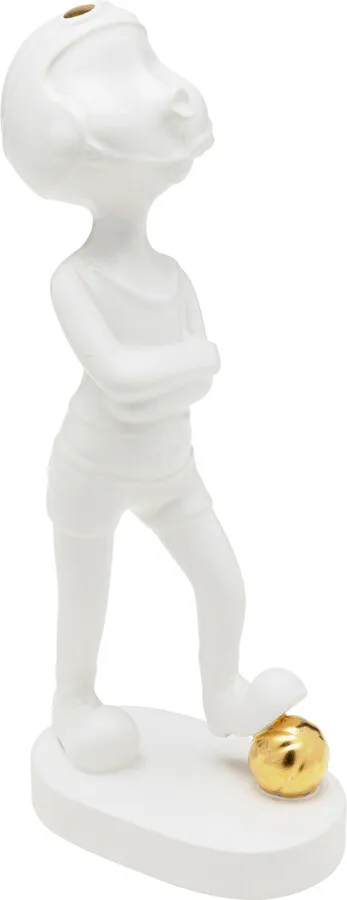 Figurka ceramiczna BALL GIRL 29 - biały/złoty