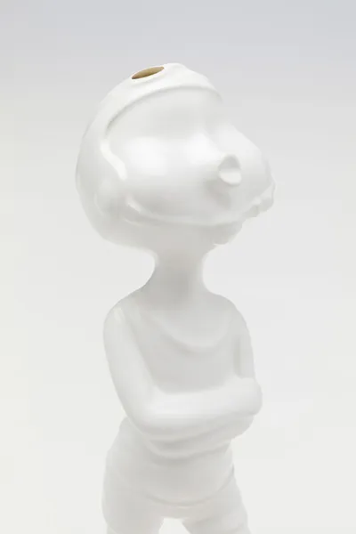 Figurka ceramiczna BALL GIRL 29 - biały/złoty