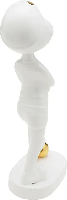 Figurka ceramiczna BALL GIRL 29 - biały/złoty