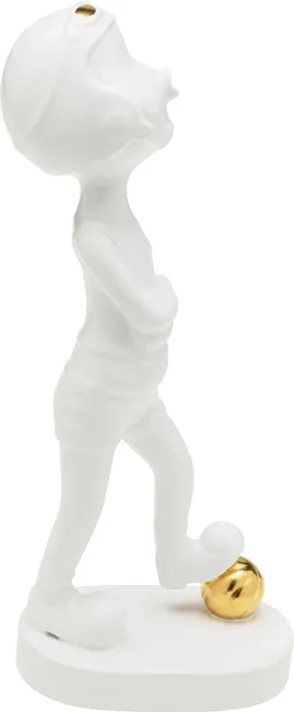 Figurka ceramiczna BALL GIRL 29 - biały/złoty