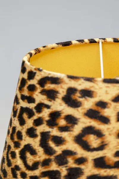 Lampa stołowa DONNA LEO - panterka/złoty
