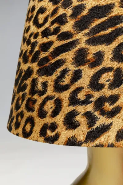 Lampa stołowa DONNA LEO - panterka/złoty