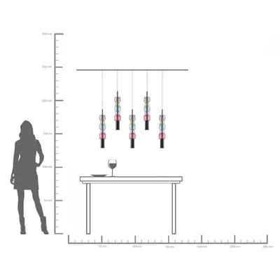 Lampa wisząca CANDY BAR COLORE 100 - multikolor