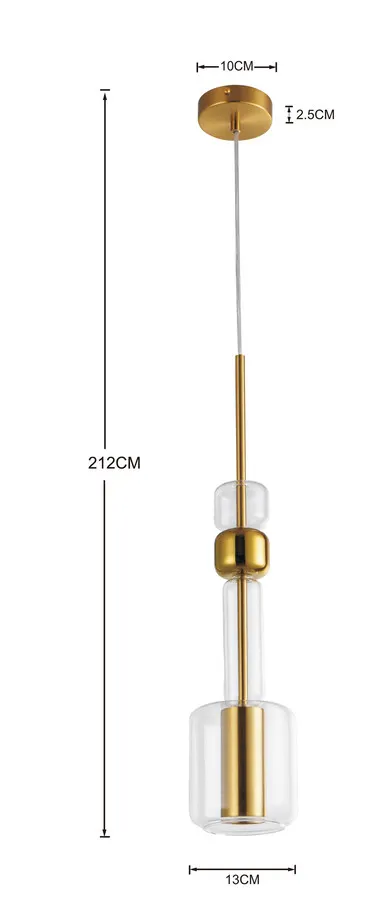 Lampa wisząca CANDY BAR GOLD 13 - złoty