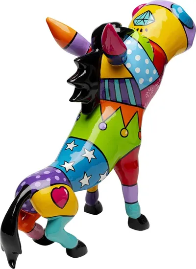 Figurka dekoracyjna osioł 65x54 - wielokolorowy
