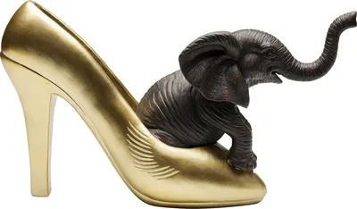 Figurka dekoracyjna ELEPHANT SHOE 34 - złoty/brązowy