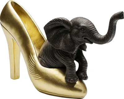 Figurka dekoracyjna ELEPHANT SHOE 34 - złoty/brązowy