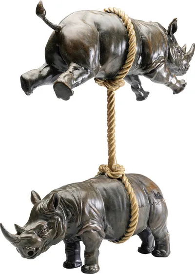 Figurka dekoracyjna ARTISTIC RHINO 46 - brązowy