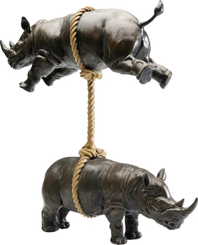 Figurka dekoracyjna ARTISTIC RHINO 46 - brązowy