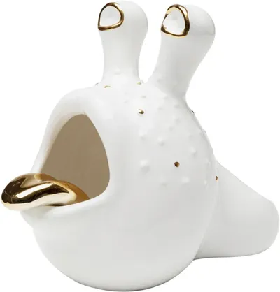 Figurka dekoracyjna FUNNY ANIMAL 19 - biały/złoty