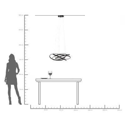 Lampa wisząca LED SATURN 72 - czarny