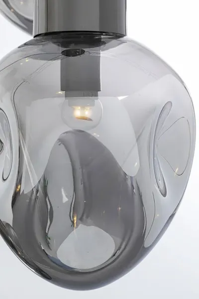 Lampa wisząca SUPERNOVA SMOKY TRE 45 - dymiony/srebrny