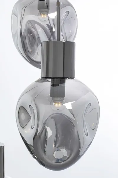 Lampa wisząca SUPERNOVA SMOKY TRE 45 - dymiony/srebrny