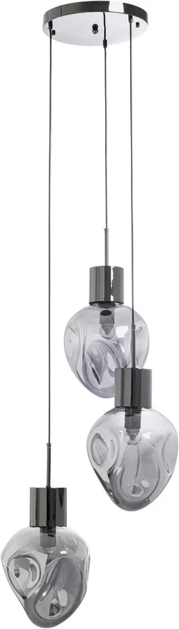 Lampa wisząca SUPERNOVA SMOKY TRE 45 - dymiony/srebrny